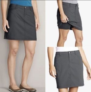 EDDIE BAUER ADVENTURER 2.0 TRAVEL SKORT GRAY SZ 10